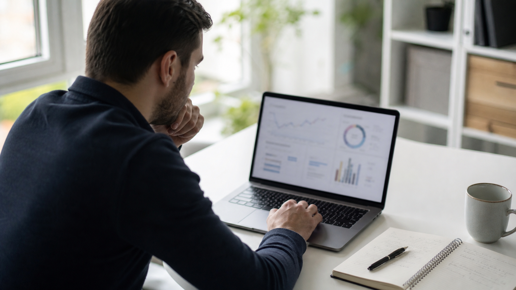 Analyse de visibilité d’un annuaire sur ordinateur avec carnet de notes