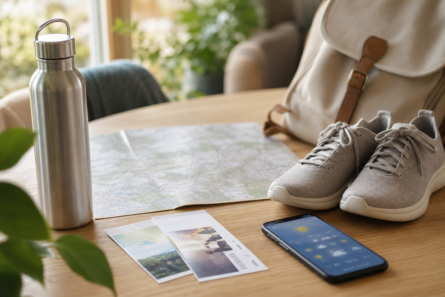 Choix d’activité de week-end avec carte et équipement léger