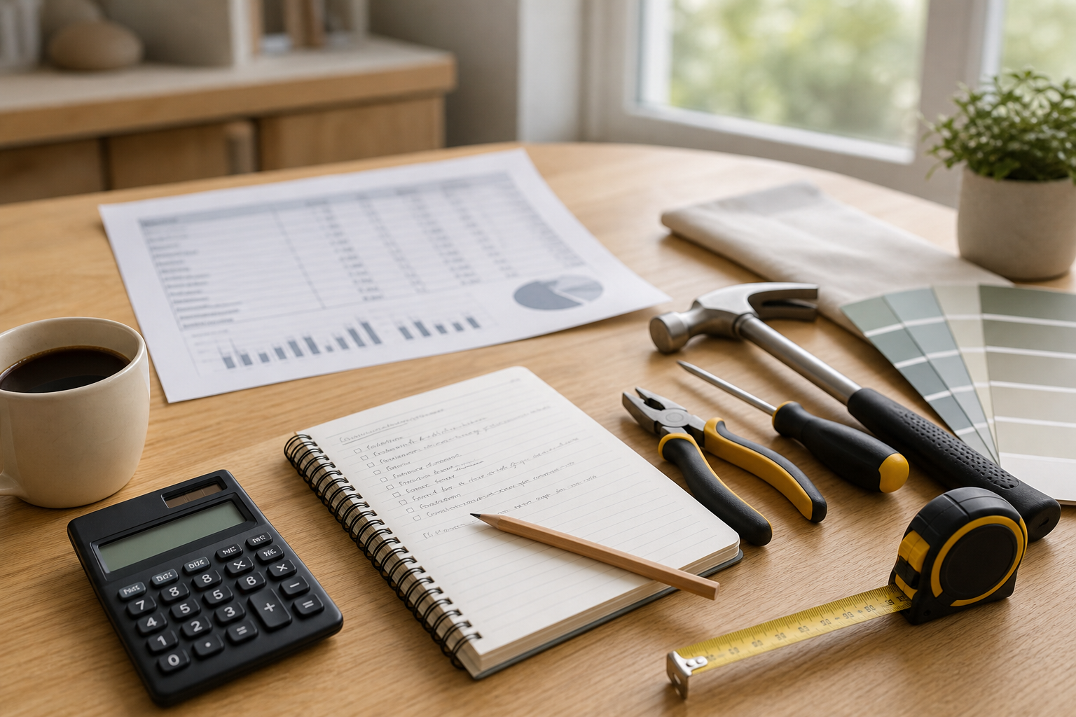 Budget travaux maison avec carnet de priorités