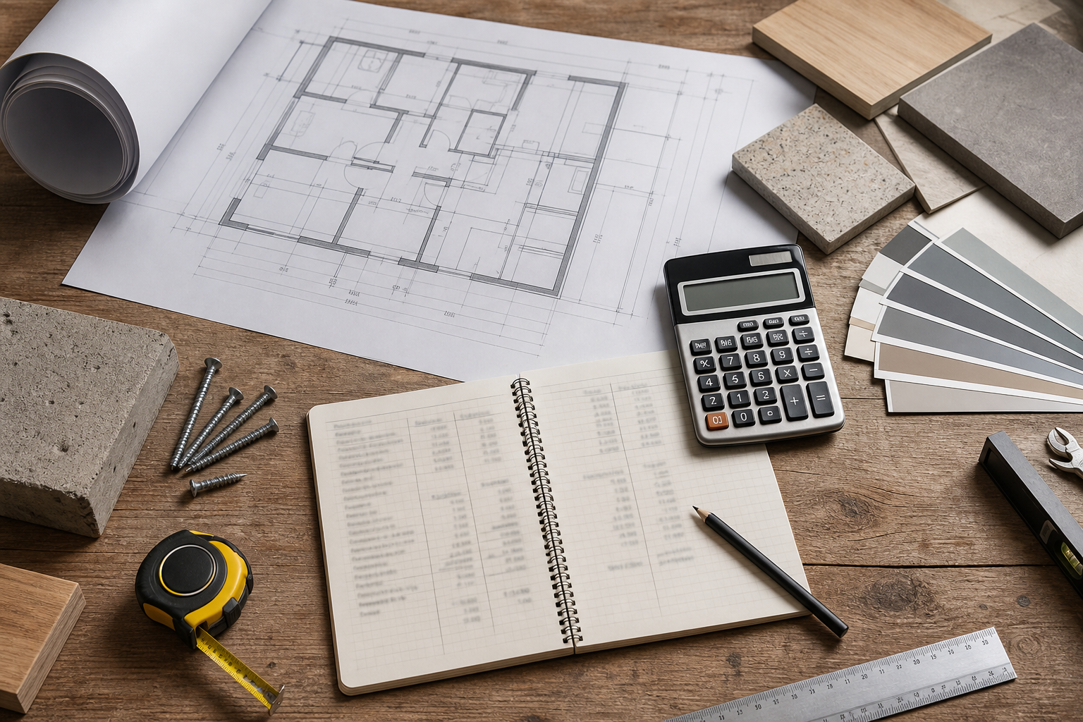 Budget de construction maison avec plan et calculatrice