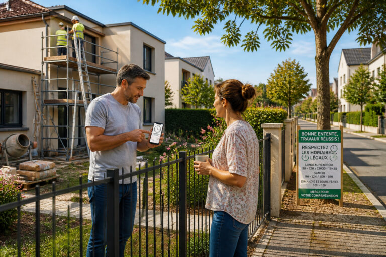 Voisinage et horaires de travaux respectes