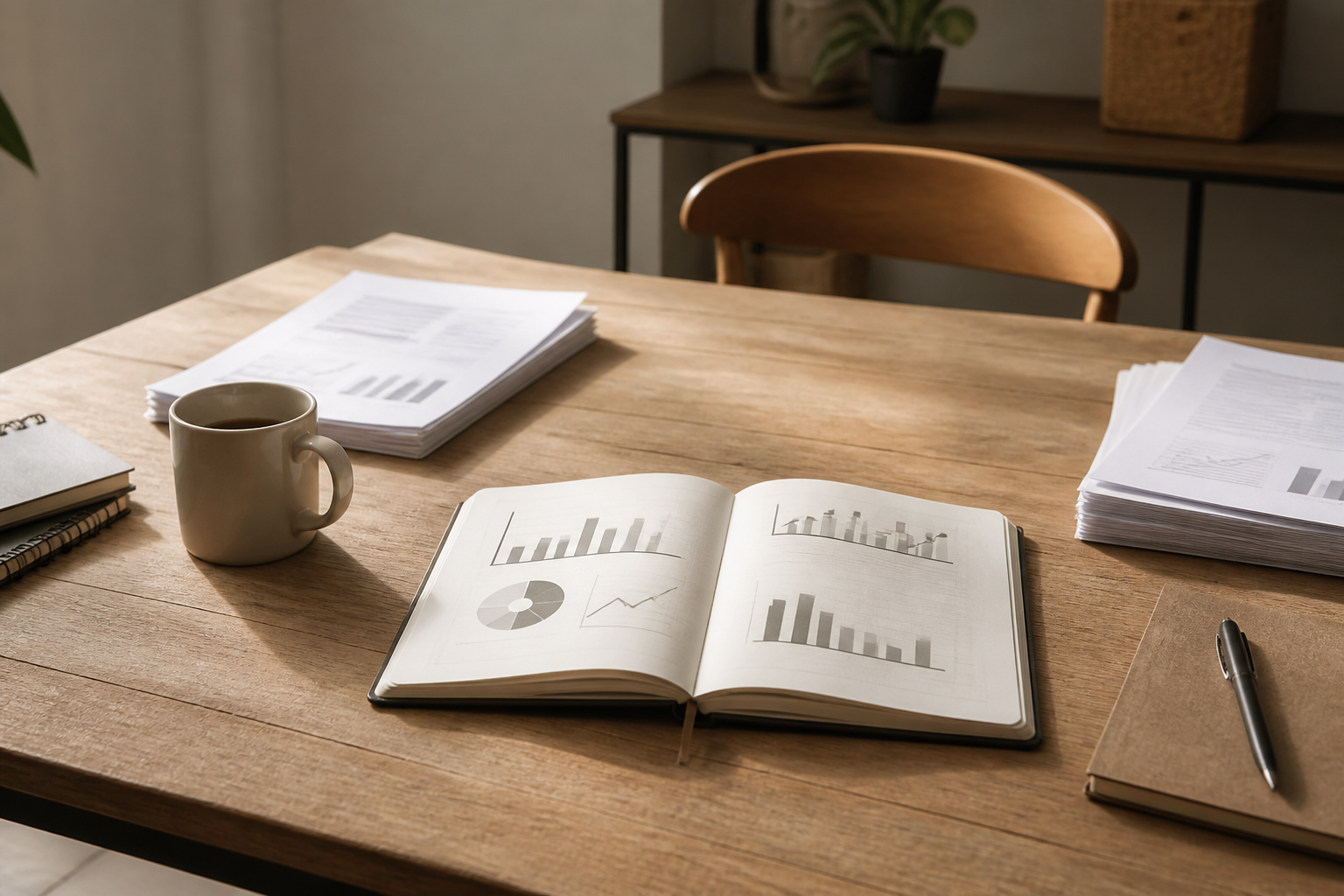 Carnet et documents pour la revue mensuelle des coûts