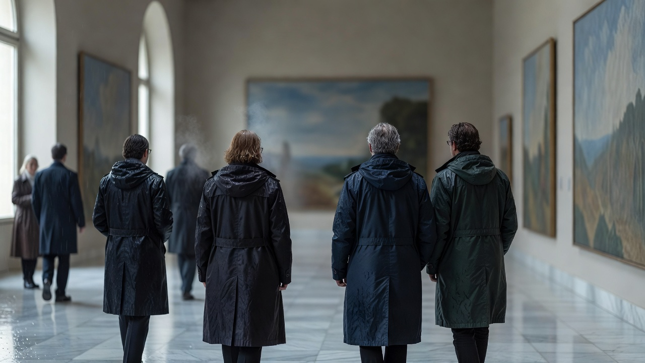 Visite de musée par temps de pluie